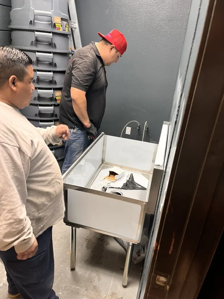 Commercial plumbing and sink installation in Atlanta